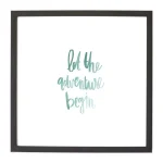Petal Lane Home Watercolor Let The Adventure Begin Magnetic Memo Board, Ebony Frame thumbnail 1