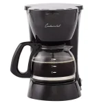 Continental 4-Cup Black Drip Coffee Maker with Non-Stick Keep Warm Plate and Permanent Filter thumbnail 1