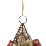 Alpine Corporation 20 in. Rustic Pinecone Christmas Star Hanging Decor thumbnail 8