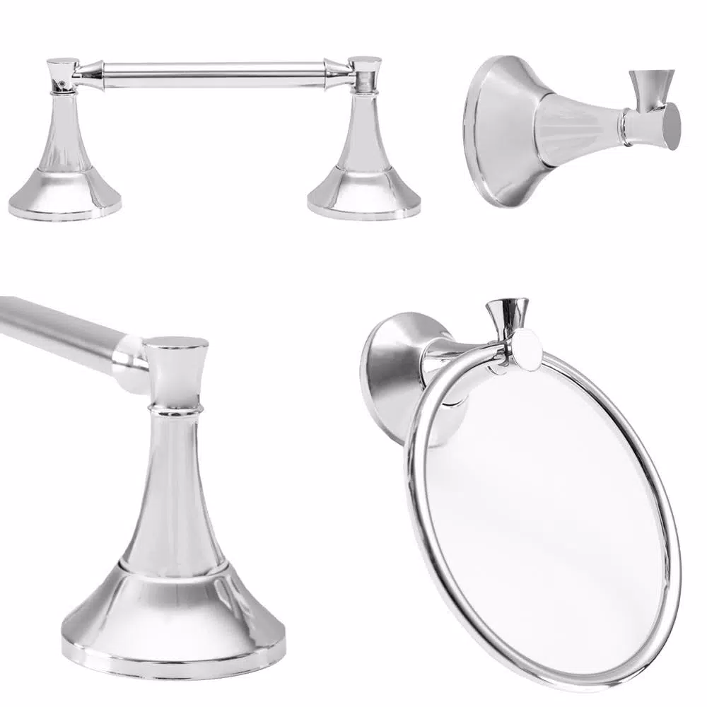 Arista Arlington 4-Piece Chrome Bath Hardware Set
