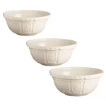 Mason Cash Colour Mix 3-Piece Cream Earthenware Mixing Bowl Set thumbnail 1