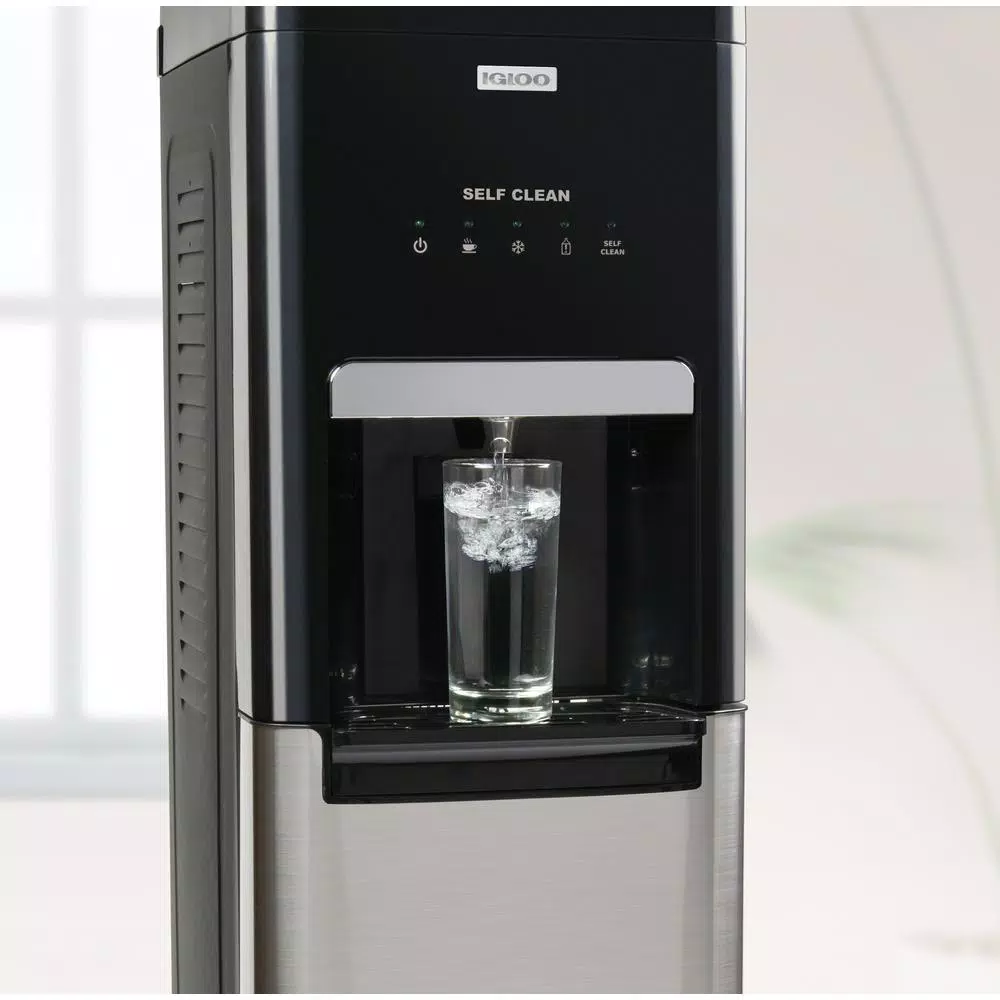Igloo Bottom Loading Water Dispenser with Hot, Cold, and Room Temperature Functions - Black