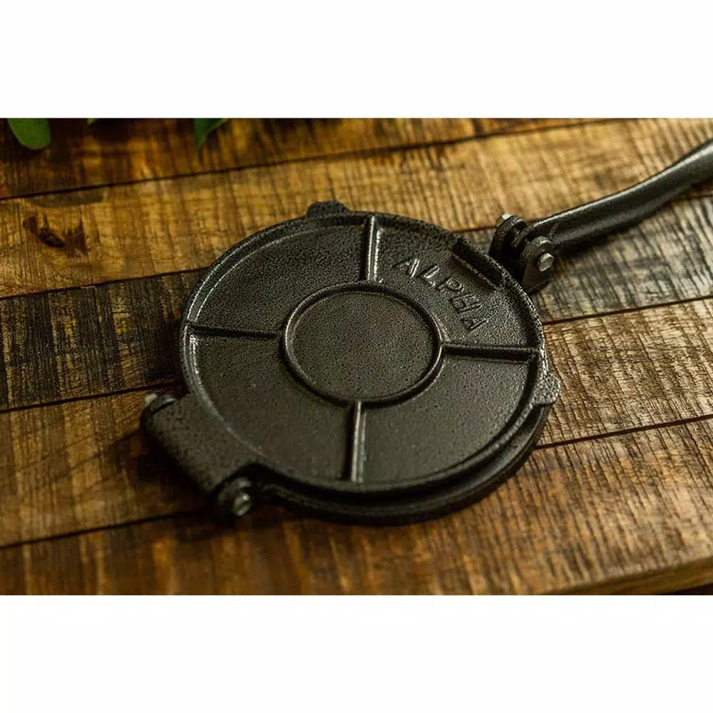 Alpha Living 7.5 in. Heavy Duty Cast Iron Tortilla Press