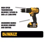 DEWALT 20V MAX Cordless 1/2 in. Compact Hammer Drill/Driver Kit with (2) 1.5 Ah Batteries, Charger & Bag thumbnail 2