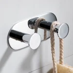 KRAUS Elie Double Robe and Towel Hook, Solid Brass, Chrome thumbnail 1