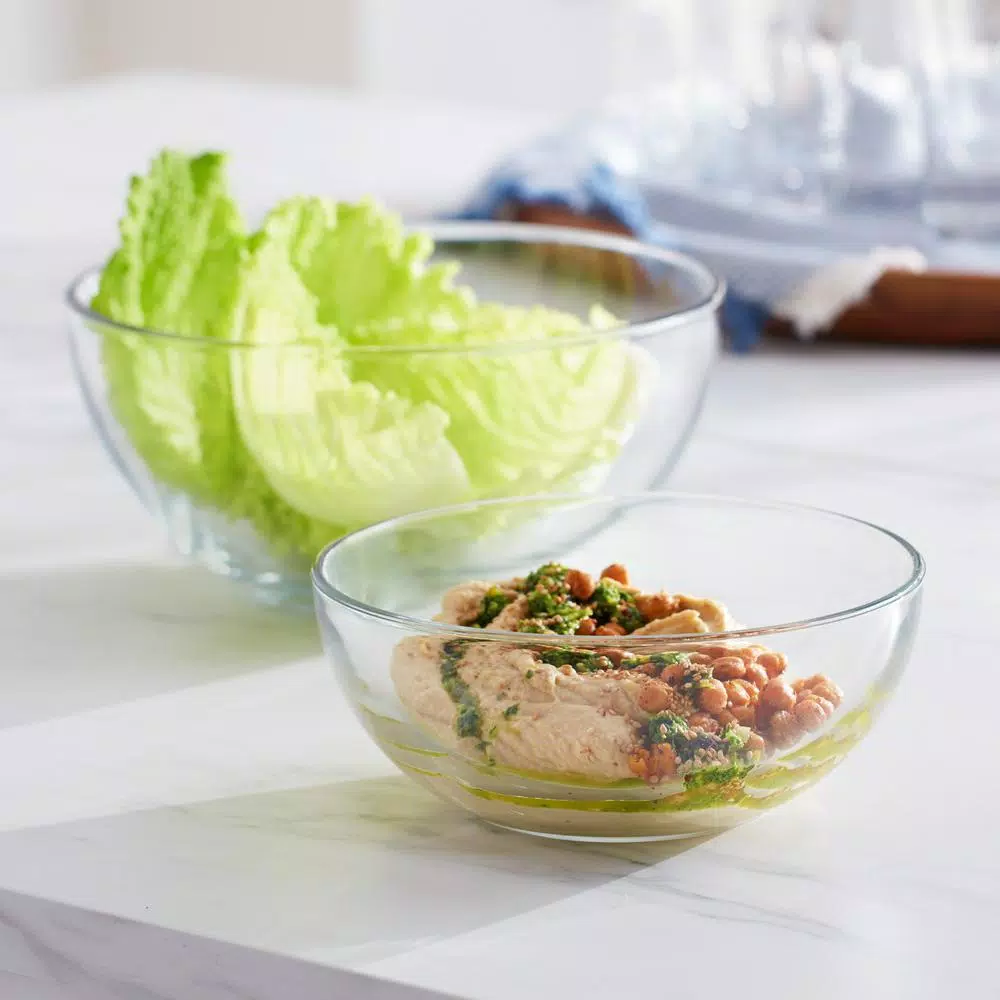 Libbey Selene 2-Piece Glass Serving Bowl Set, 8 in. and 10 in.