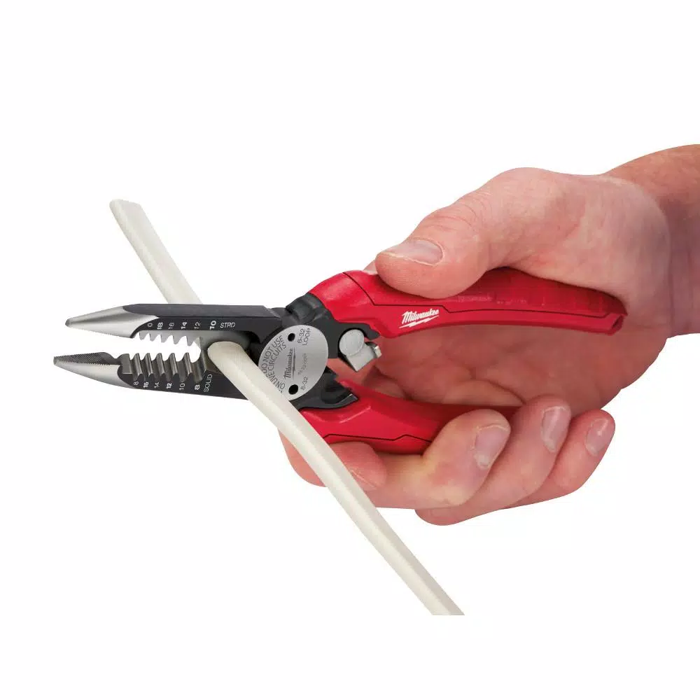 Milwaukee 6-in-1 Electrician Combination Pliers and FASTBACK Utility Knife 2-Pack Set