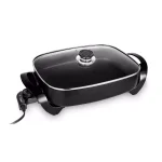 Boyel Living 1400W Electric Skillet 8 Qt Large Square Non-Stick Copper Frying Pan, Black thumbnail 1