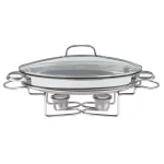 Cuisinart 13.5 in. Stainless Steel Oval Buffet Server, 2.5 Qt. Chafing Dish thumbnail 1