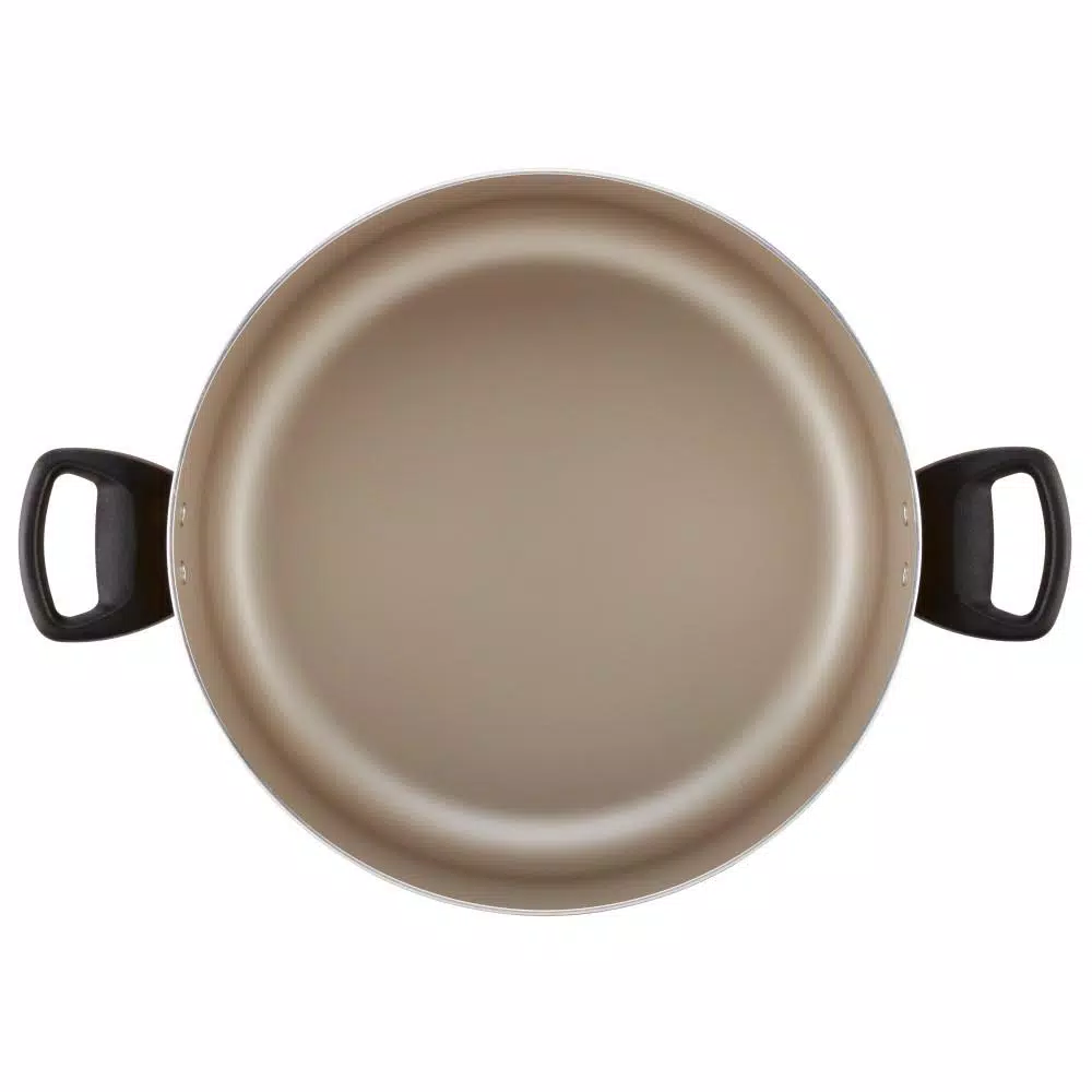 Farberware 10.5 qt. Aluminum Nonstick Stock Pot with Glass Lid, Copper