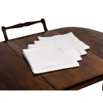 Xia Home Fashions 20 in. x 20 in. Handmade Double Hemstitch Napkins, White (4-Set) thumbnail 1