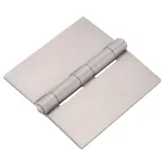 Hardware Essentials 4 in. Plain Steel Weldable Surface Hinge, Square Corner, Fixed Pin (5-Pack) thumbnail 2