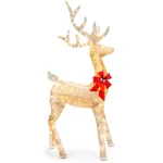 Best Choice Products 65.5 in. 3D Pre-Lit Christmas Reindeer Yard Decoration with 150 Warm White Incandescent Lights thumbnail 1
