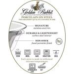 Golden Rabbit Sea Glass 10.5 qt. Enamelware Roasting Pan with Glass Lid thumbnail 2