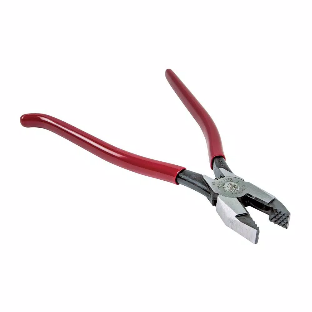 Klein Tools 9 in. Aggressive Knurl Ironworker's Pliers for Rebar Tie Wire