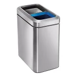simplehuman 20-Liter Slim Open Recycler, Fingerprint-Proof Brushed Stainless Steel thumbnail 4