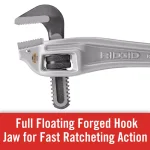 RIDGID 14 in. Model 14 Aluminum Offset Pipe Wrench thumbnail 10