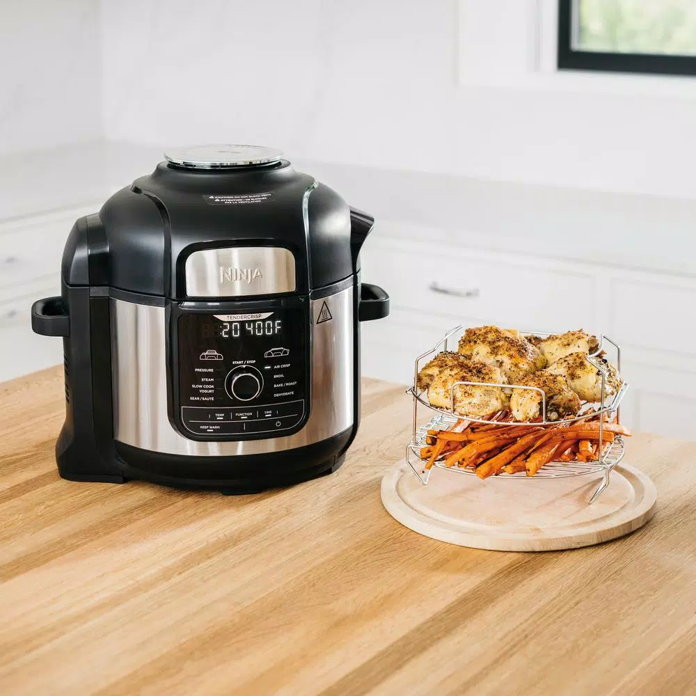 Ninja Foodi Deluxe 8 Qt. Stainless Steel Pressure Cooker and Air Fryer