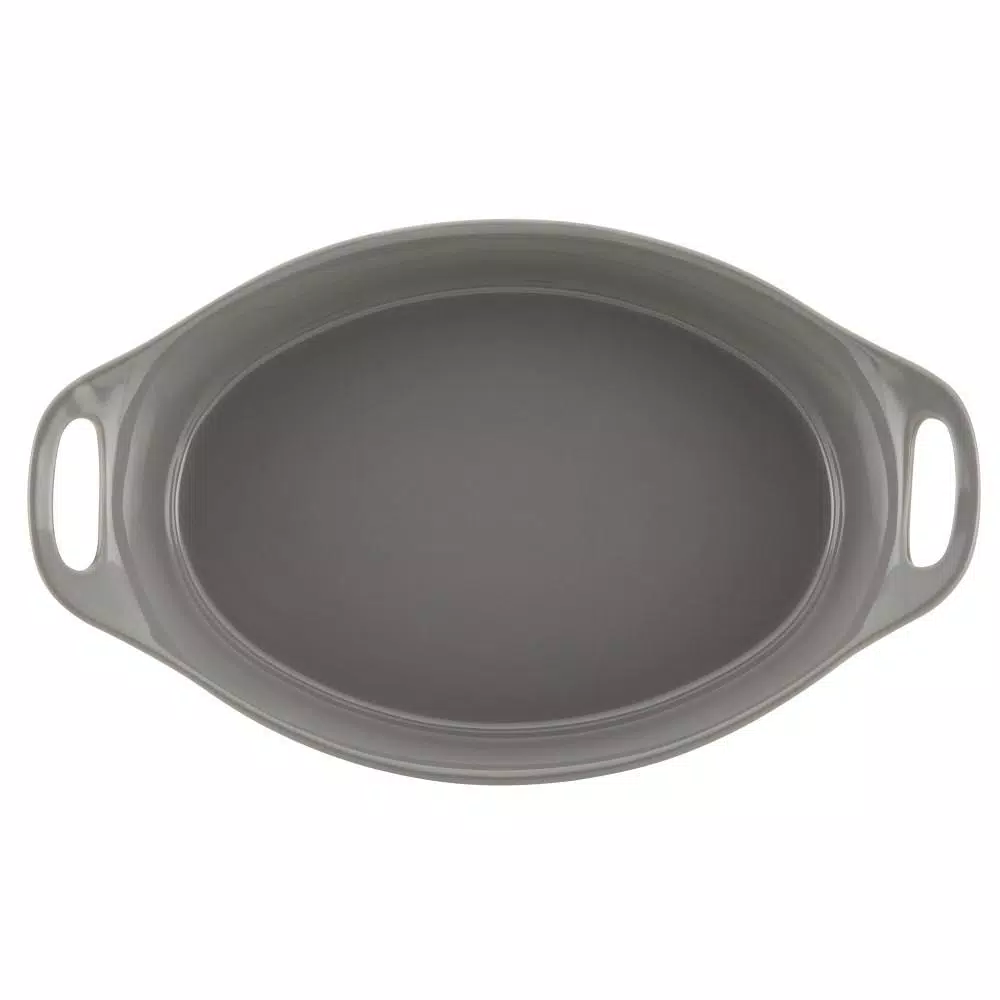 Rachael Ray 2.5 Qt. Gray Ceramic Oval Baker