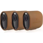 Wasserstein Protective Silicone Skins for Arlo Ultra/Ultra 2 and Pro 3/Pro 4 - Brown (3-Pack) thumbnail 1