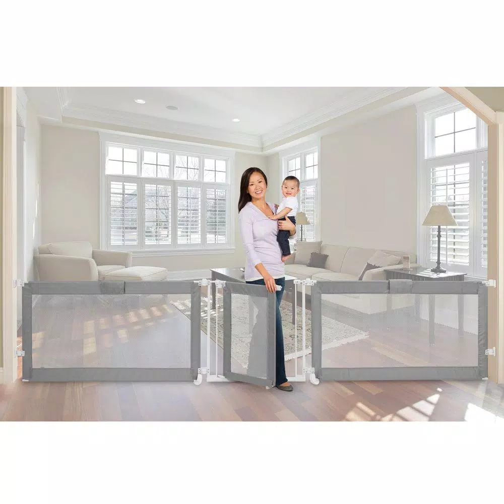 Summer Infant Custom Fit Extra Wide Walk-Through Gate, Grey