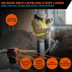 Johnson Self-Leveling 3-Dot Red Laser Level with Tripod Mount thumbnail 3