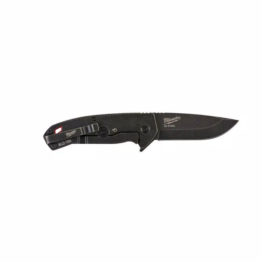 Milwaukee Hardline 3 in. D2 Steel Smooth Blade Folding Pocket Knife