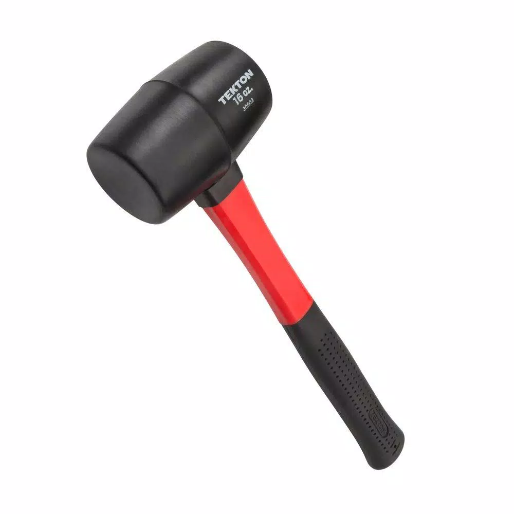 TEKTON 16 oz. Rubber Mallet with Fiberglass Handle