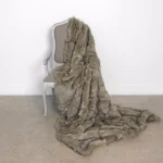 Best Home Fashion Tawny Fox Faux Fur Throw Blanket, 58 in. x 84 in., Southwestern Style thumbnail 1