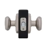 Baldwin Prestige Carnaby Satin Nickel Passage Door Knobs, 4-Pack thumbnail 2