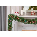 Home Accents Holiday 9 ft. Fantasleigh Pre-Lit LED Artificial Christmas Garland with Ornaments thumbnail 2