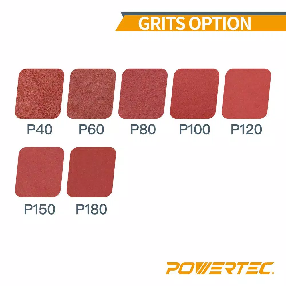 POWERTEC 60-Grit Aluminum Oxide Sanding Belts, 2-1/2 in. x 14 in. (10-Pack)