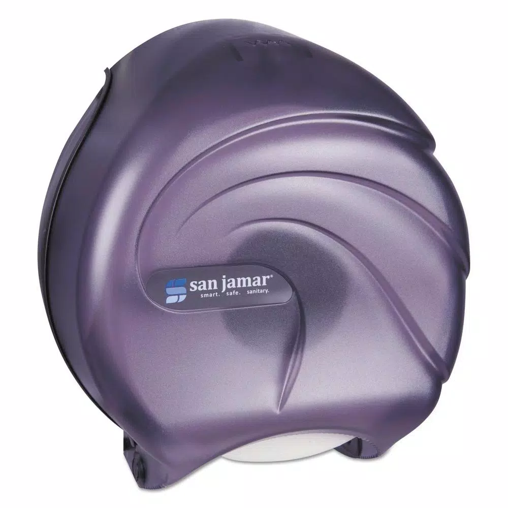 Unbranded San Jamar Black Pearl Oceans Single Jumbo Bath Tissue Dispenser