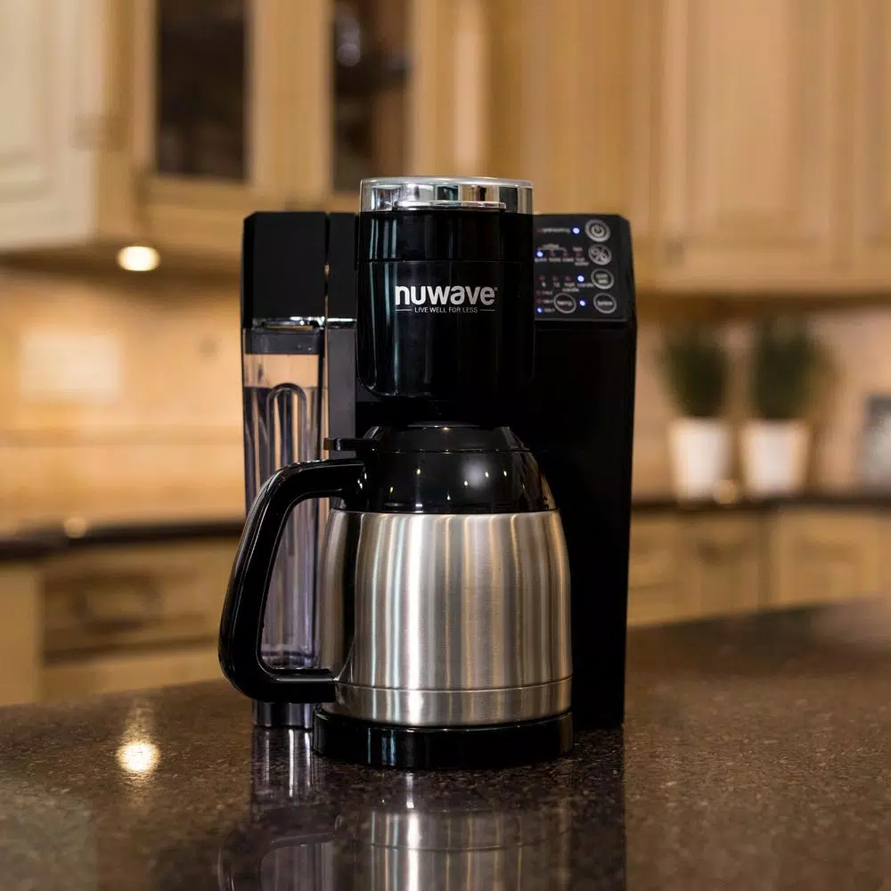 NuWave Bruhub Stainless Steel Single Serve & Carafe Drip Coffee Maker