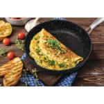 MasterPan Granite Ultra 11 in. Cast Aluminum Nonstick Ceramic Frying Pan, Black Marble thumbnail 5