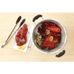 IMUSA 8 Qt. Aluminum Stovetop Steamer with Tempered Glass Lid thumbnail 2
