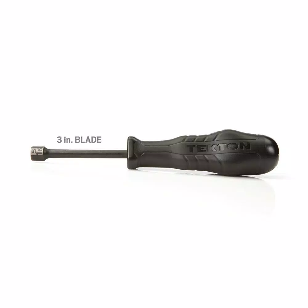 TEKTON 5/16 in. Nut Driver with Patented Three-Sided Handle