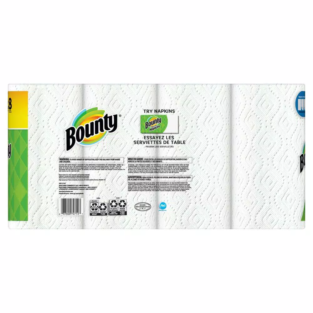 Bounty Select-A-Size White Paper Towel Rolls, 4 Double Rolls (6-Pack)