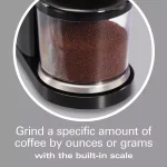 Hamilton Beach Professional Conical Burr Digital Coffee Grinder, 39 Grind Settings, Black & Stainless Steel thumbnail 7
