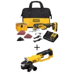 DEWALT 20V MAX XR Brushless 3-Speed Oscillating Multi-Tool & 4.5 in. Grinder Kit with 2.0Ah Battery thumbnail 1