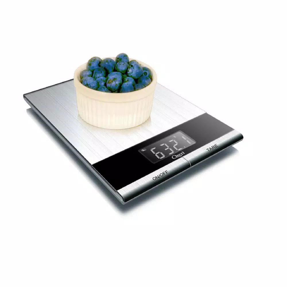 Ozeri Ultra Thin Digital Kitchen Food Scale, Stainless Steel, 11 lb Capacity