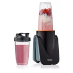 Omega Deluxe MeGo 1000W Personal Blender, 32 oz. Black Single Speed Nutritious Smoothie Maker thumbnail 2