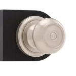 Weslock Savannah Satin Nickel Half-Dummy Door Knob with Push-Button Privacy Lock thumbnail 2