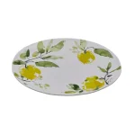 Split P Lovely Lemons Ceramic Serving Platter, 15.5 in. Round Botanical Pattern thumbnail 1