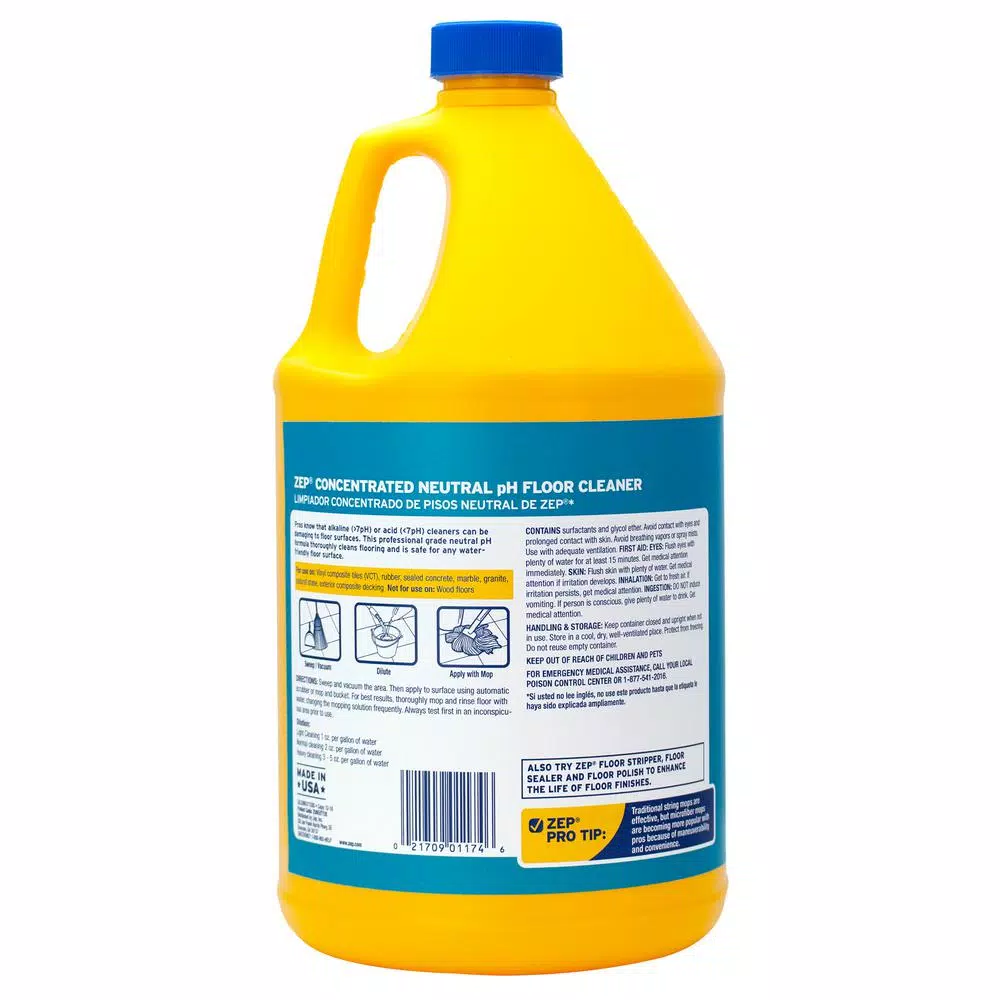 Zep Neutral pH Floor Cleaner, 1 Gallon Concentrated Formula