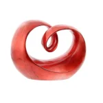 LITTON LANE 9 in. x 12 in. Red Polystone Decorative Abstract Sculpture thumbnail 2