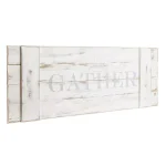 Pinnacle Gather Wood Plank Decorative Sign - Rustic Farmhouse White Wall Art thumbnail 3