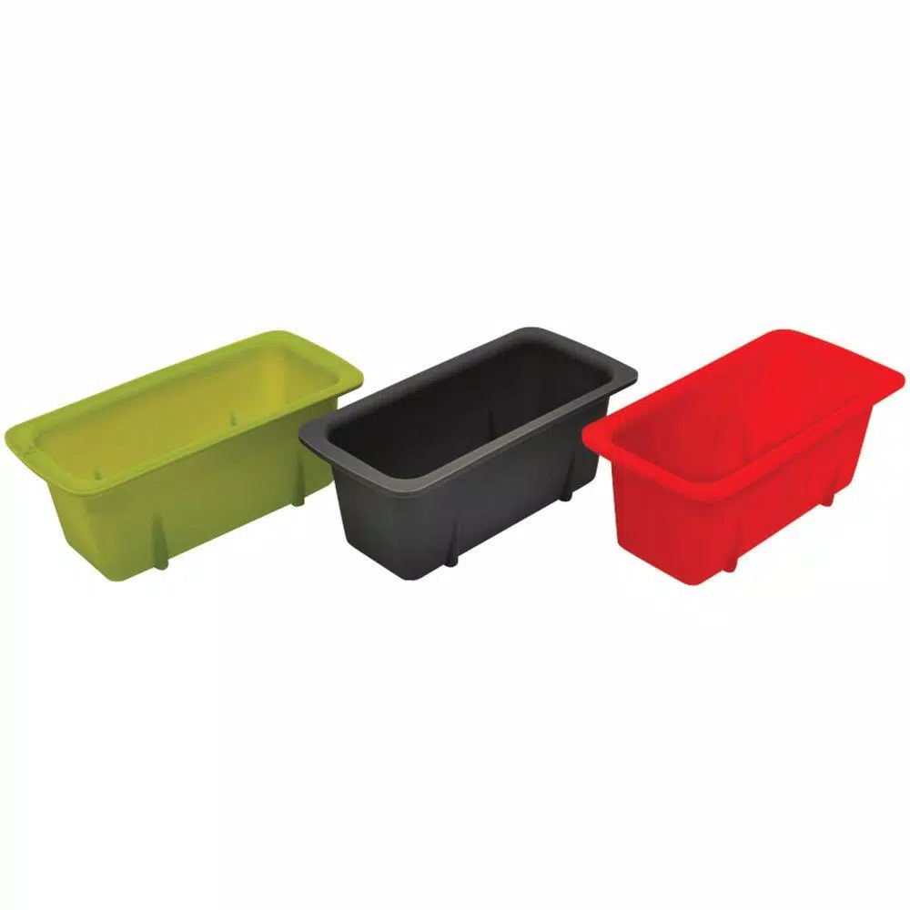 Starfrit Silicone Mini Loaf Pans, Set of 3, Rectangle Shape