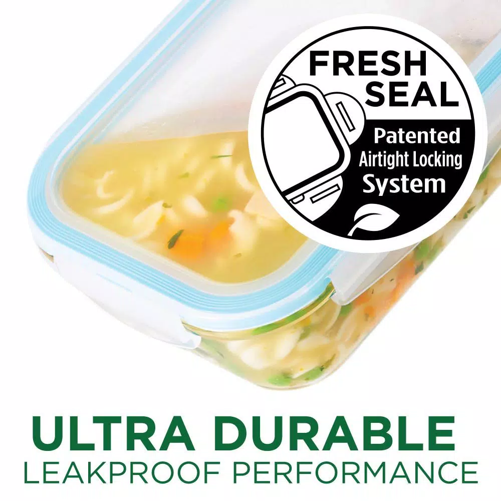 Lock & Lock Purely Better 68 oz. Borosilicate Glass Rectangular Food Storage Container