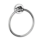 Croydex Wimborne Flexi-Fix Wall-Mounted Towel Ring, Chrome Finish thumbnail 1